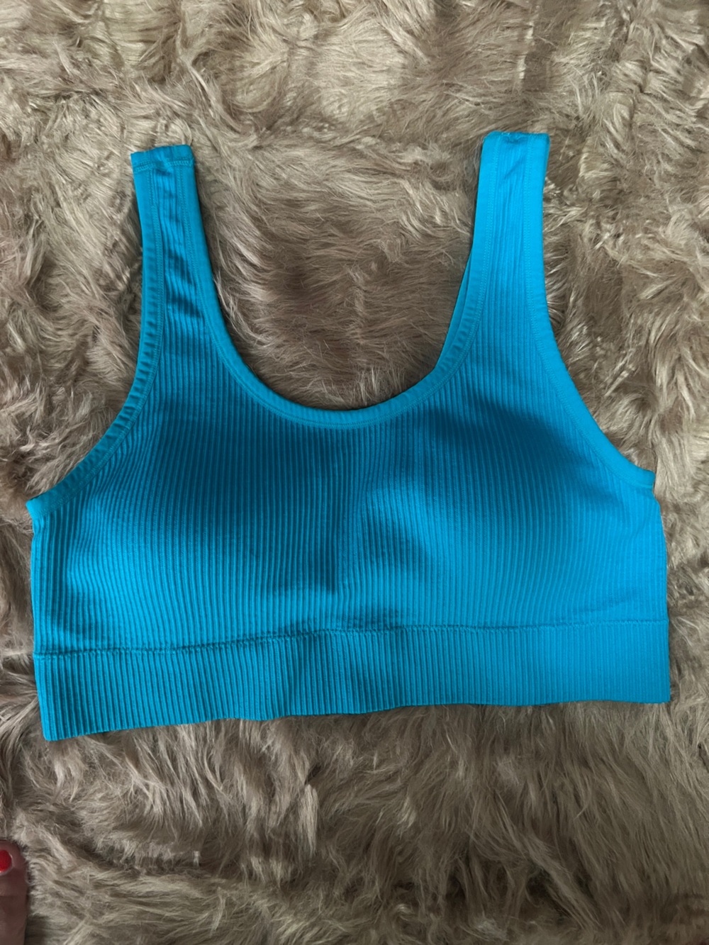 torrid Ribbed sports bra - Teal Blue